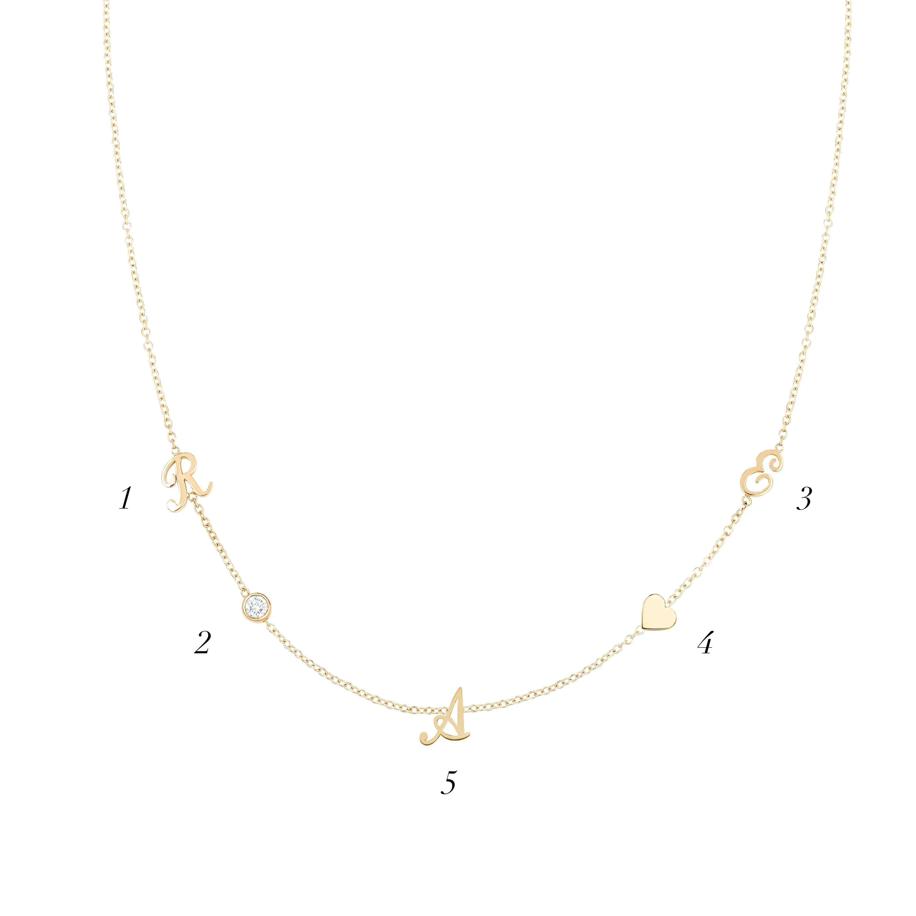 DASHA ASYMMETRIC CUSTOM NECKLACE sold by SARAH CHLOE product image thumbnail 2