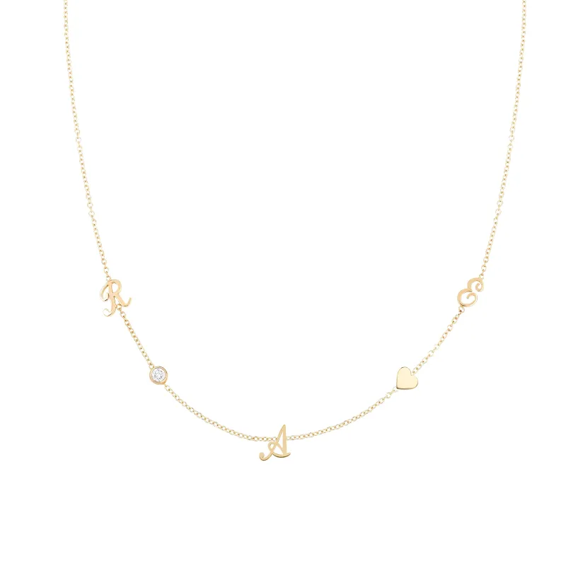 DASHA ASYMMETRIC CUSTOM NECKLACE sold by SARAH CHLOE