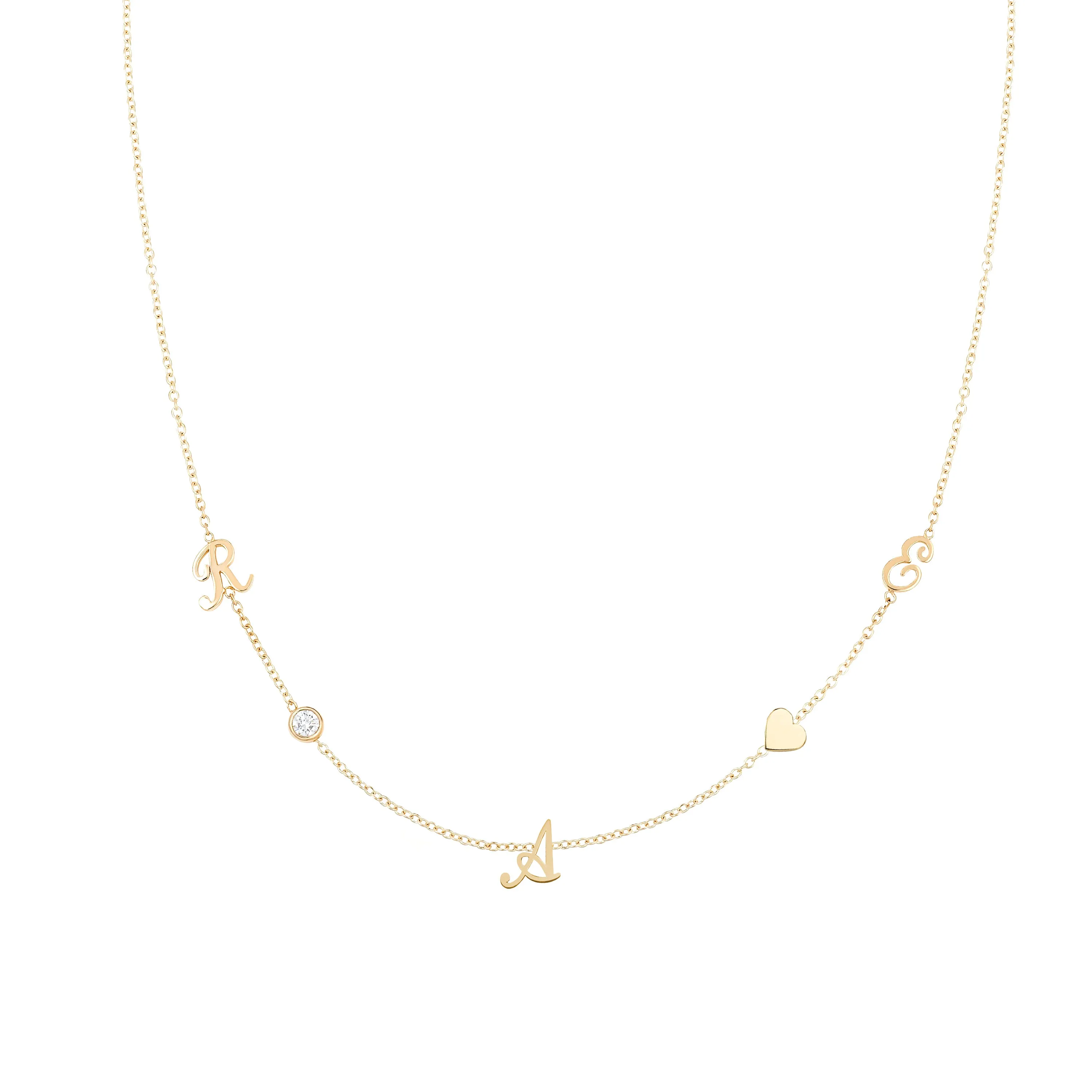 DASHA ASYMMETRIC CUSTOM NECKLACE sold by SARAH CHLOE