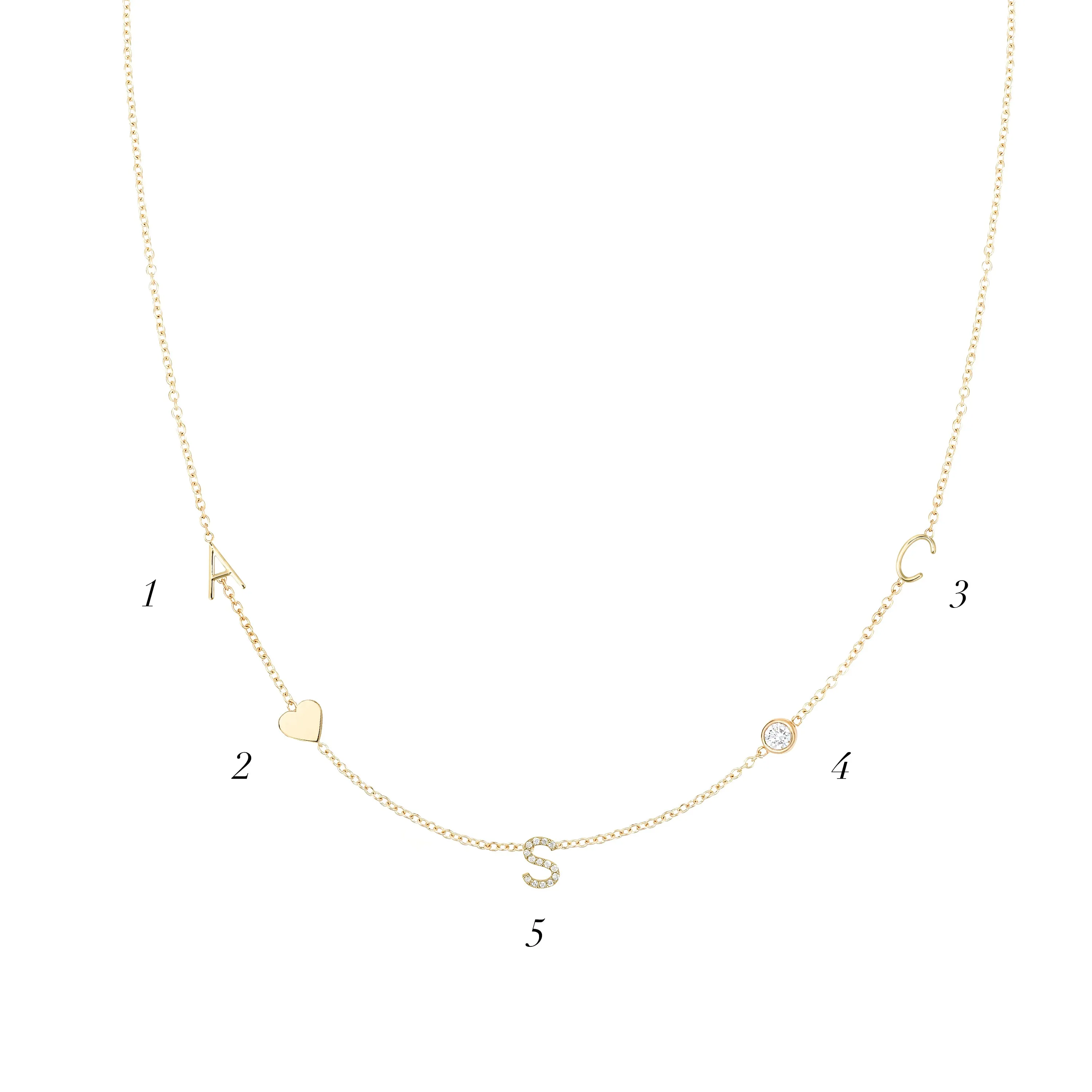 DASHA ASYMMETRIC CUSTOM NECKLACE sold by SARAH CHLOE product image thumbnail 3