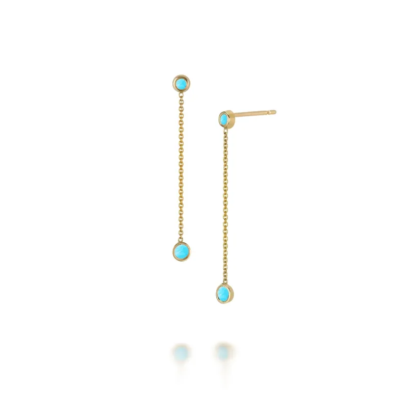 SLDA TURQUOISE DROP EARRINGS sold by SARAH CHLOE