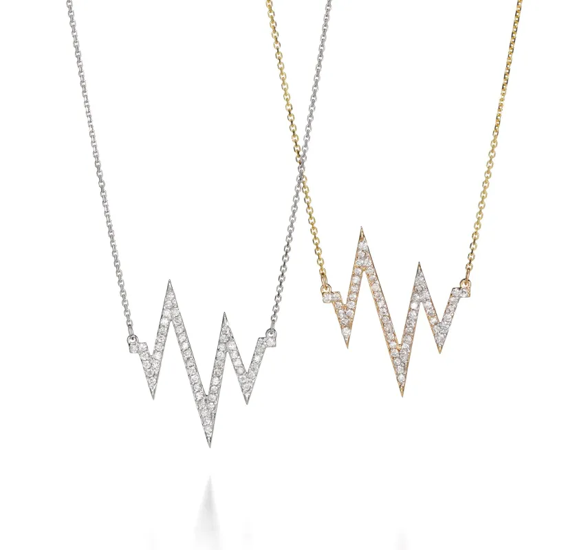 HEART.BEAT LARGE DIAMOND NECKLACE sold by SARAH CHLOE