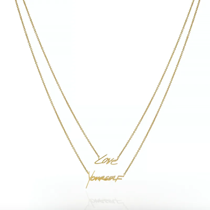 MRSxSC LOVEYOURSELF LAYERED NECKLACE sold by SARAH CHLOE