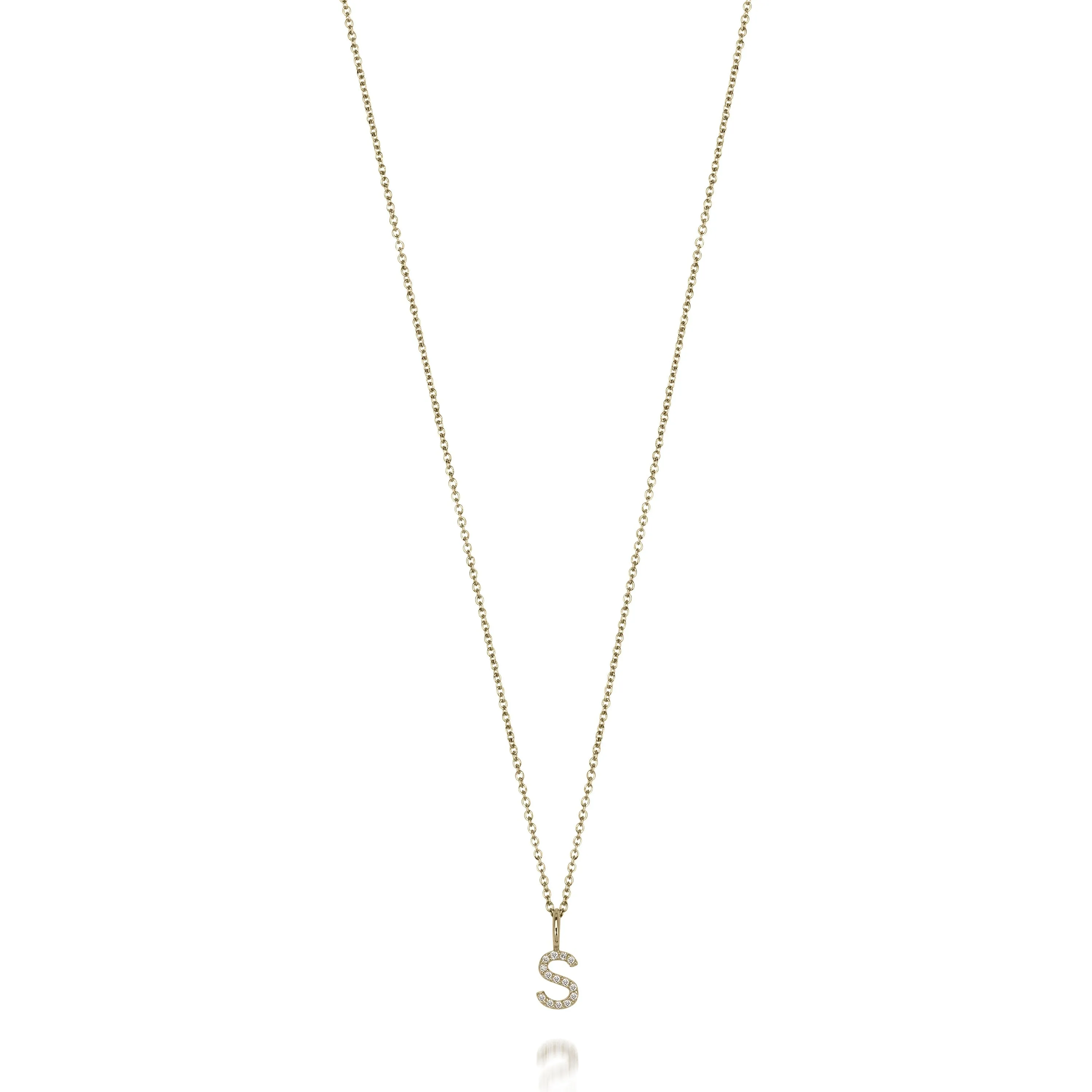 AMELIA DIAMOND INITIAL PENDANT sold by SARAH CHLOE
