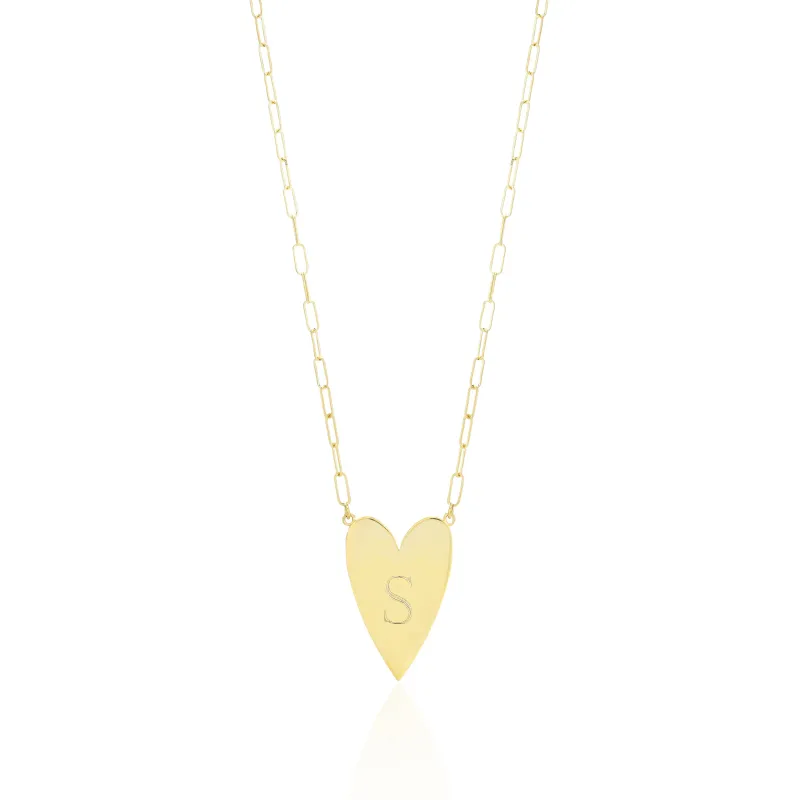 BRIE ELONGATED HEART NECKLACE sold by SARAH CHLOE
