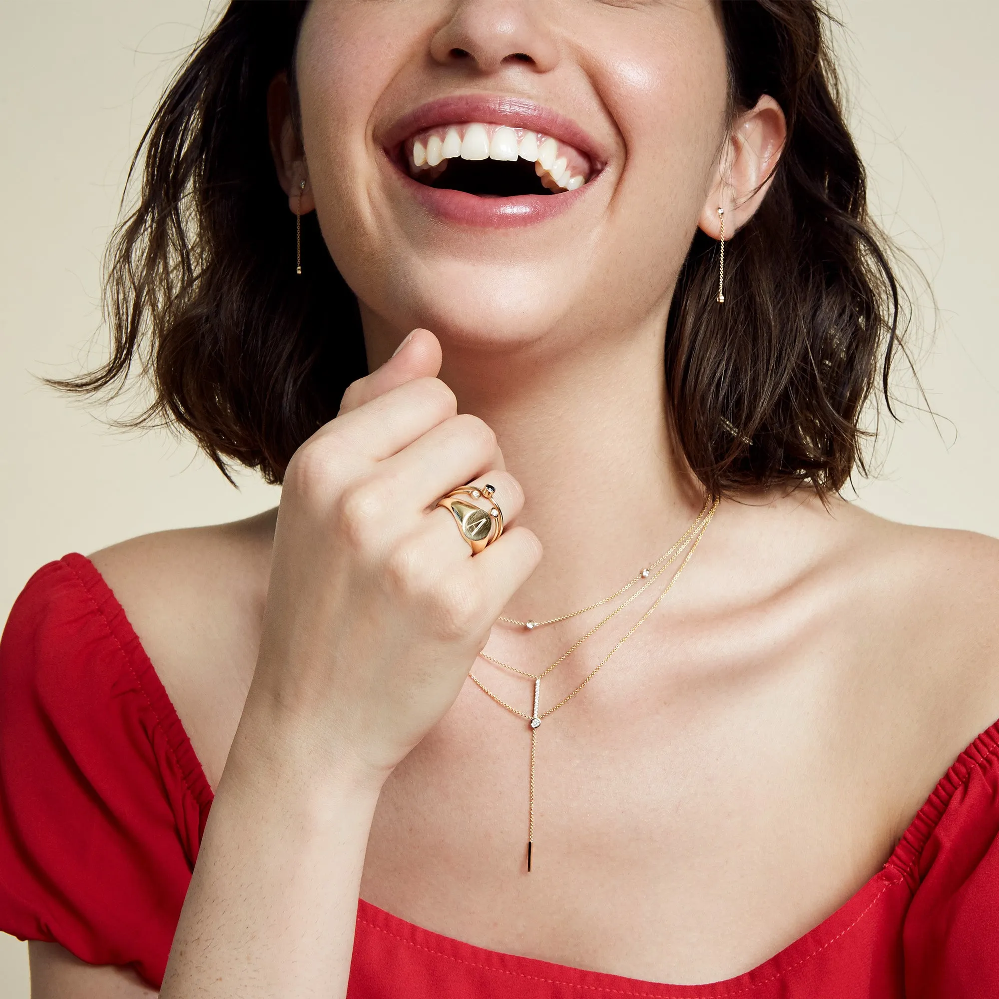 SLDA BIRTHSTONE BEZEL LARIAT sold by SARAH CHLOE product image thumbnail 2