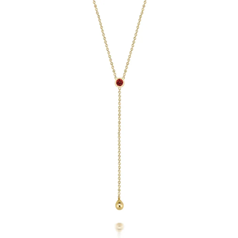 SLDA BIRTHSTONE BEZEL LARIAT sold by SARAH CHLOE