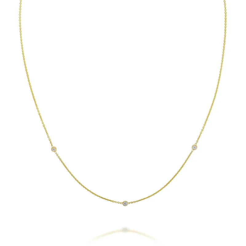 SLDA DIAMOND TRIO NECKLACE sold by SARAH CHLOE