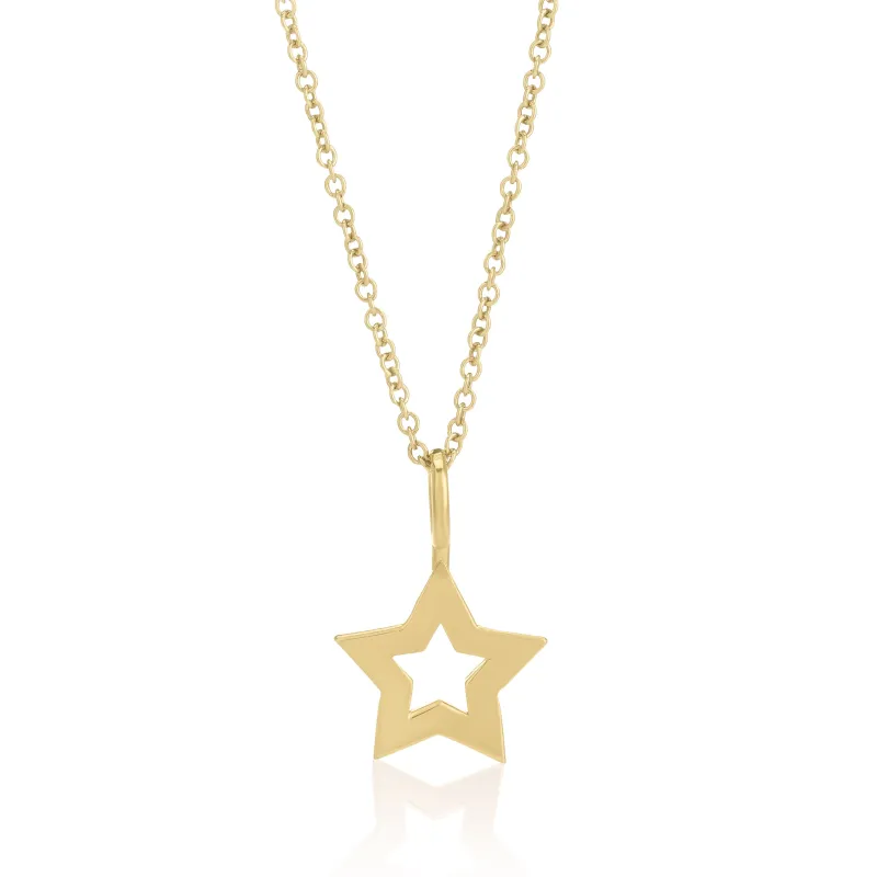 CHARMING-EMMA OUTLINE STAR PENDANT made by SARAH CHLOE