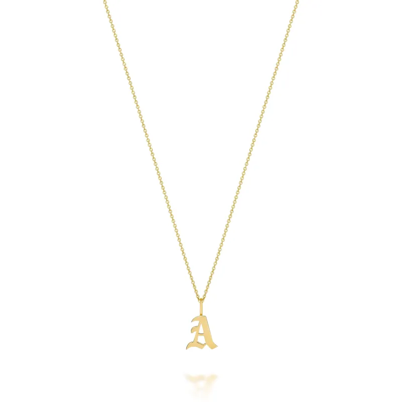 AMELIA GOTHIC INITIAL NECKLACE made by SARAH CHLOE