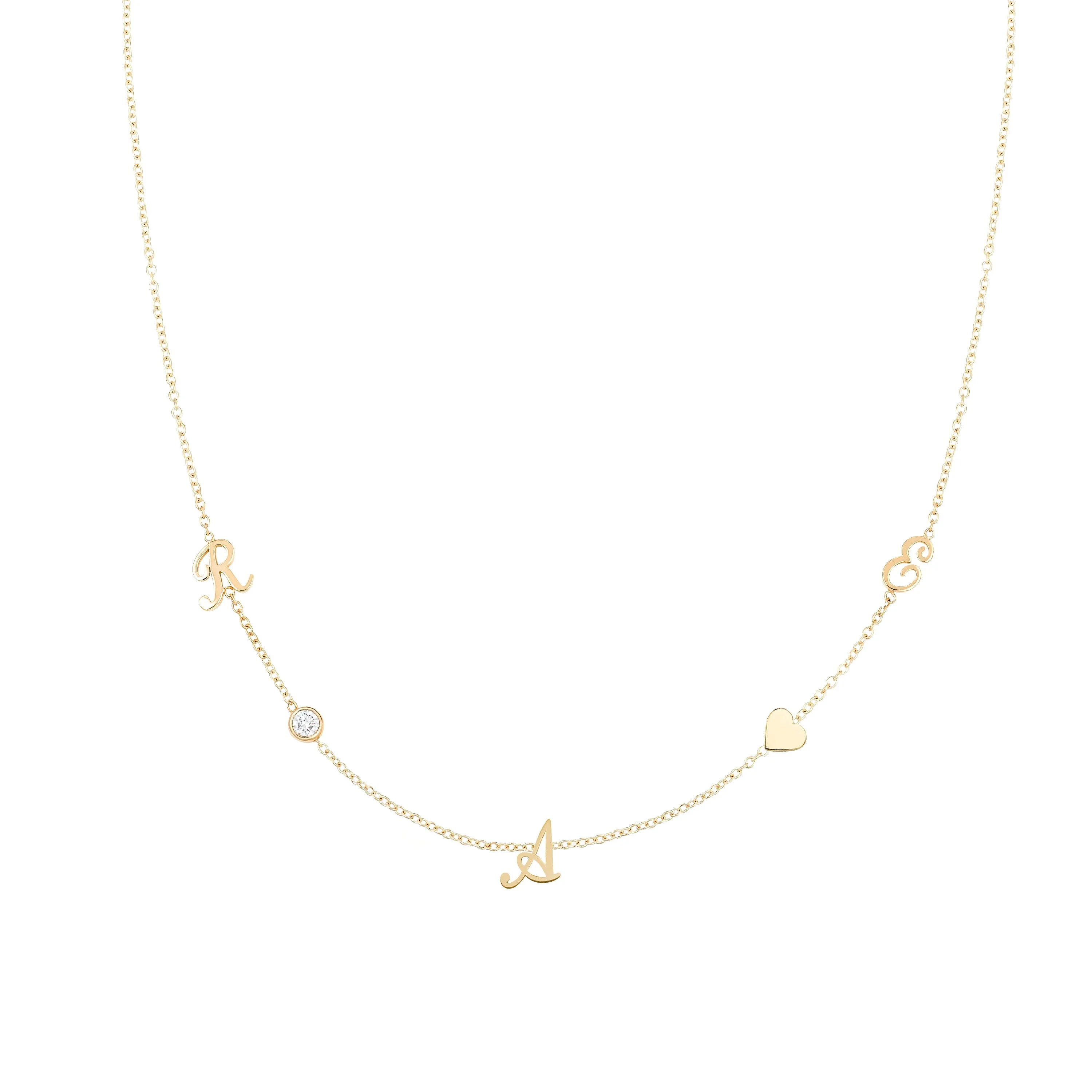 DASHA ASYMMETRIC CUSTOM NECKLACE sold by SARAH CHLOE