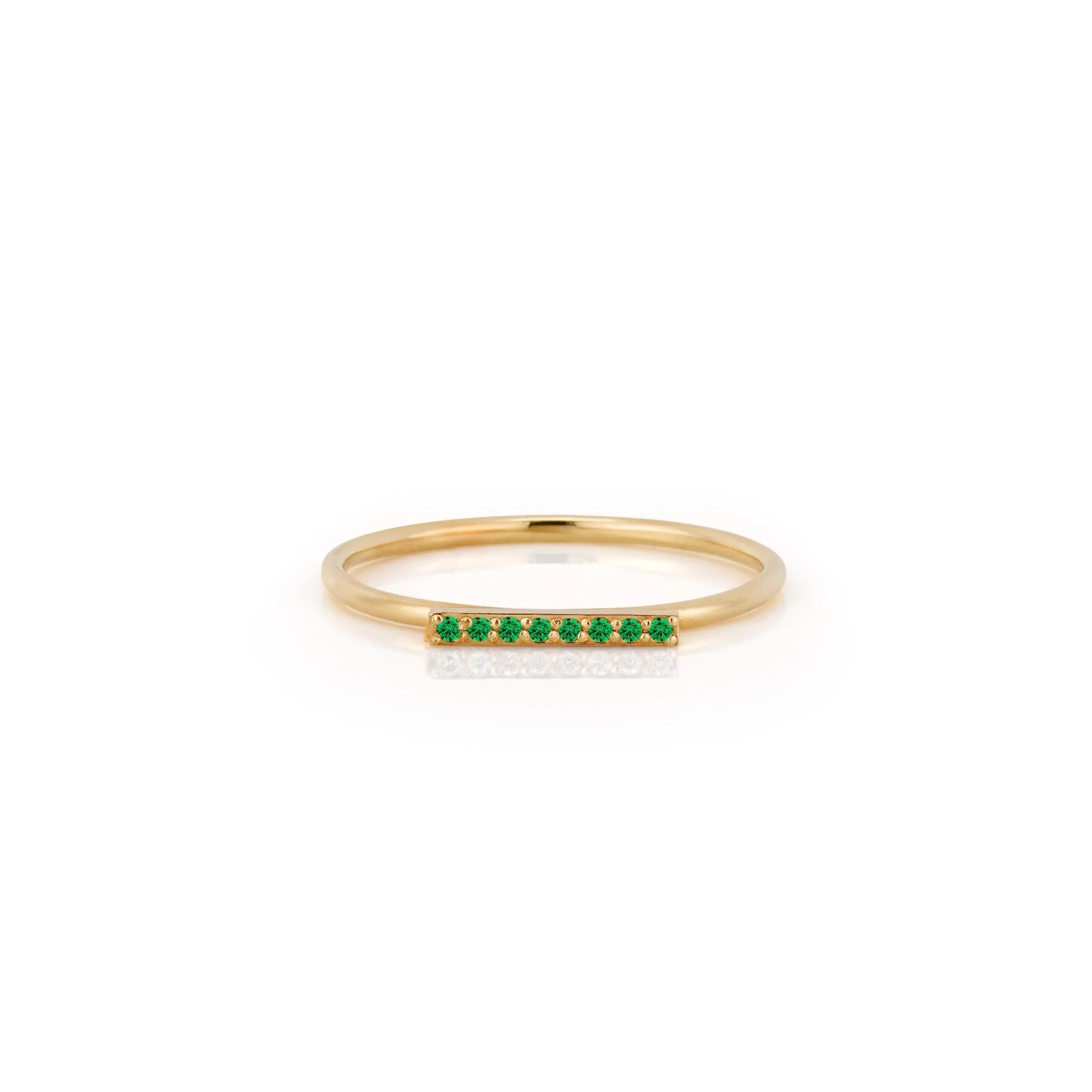 SLDA BIRTHSTONE STACKABLE BAR RING sold by SARAH CHLOE