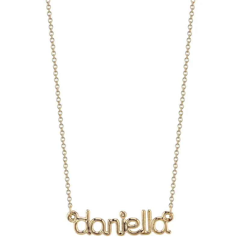 AVA WIRE NAME NECKLACE made by SARAH CHLOE