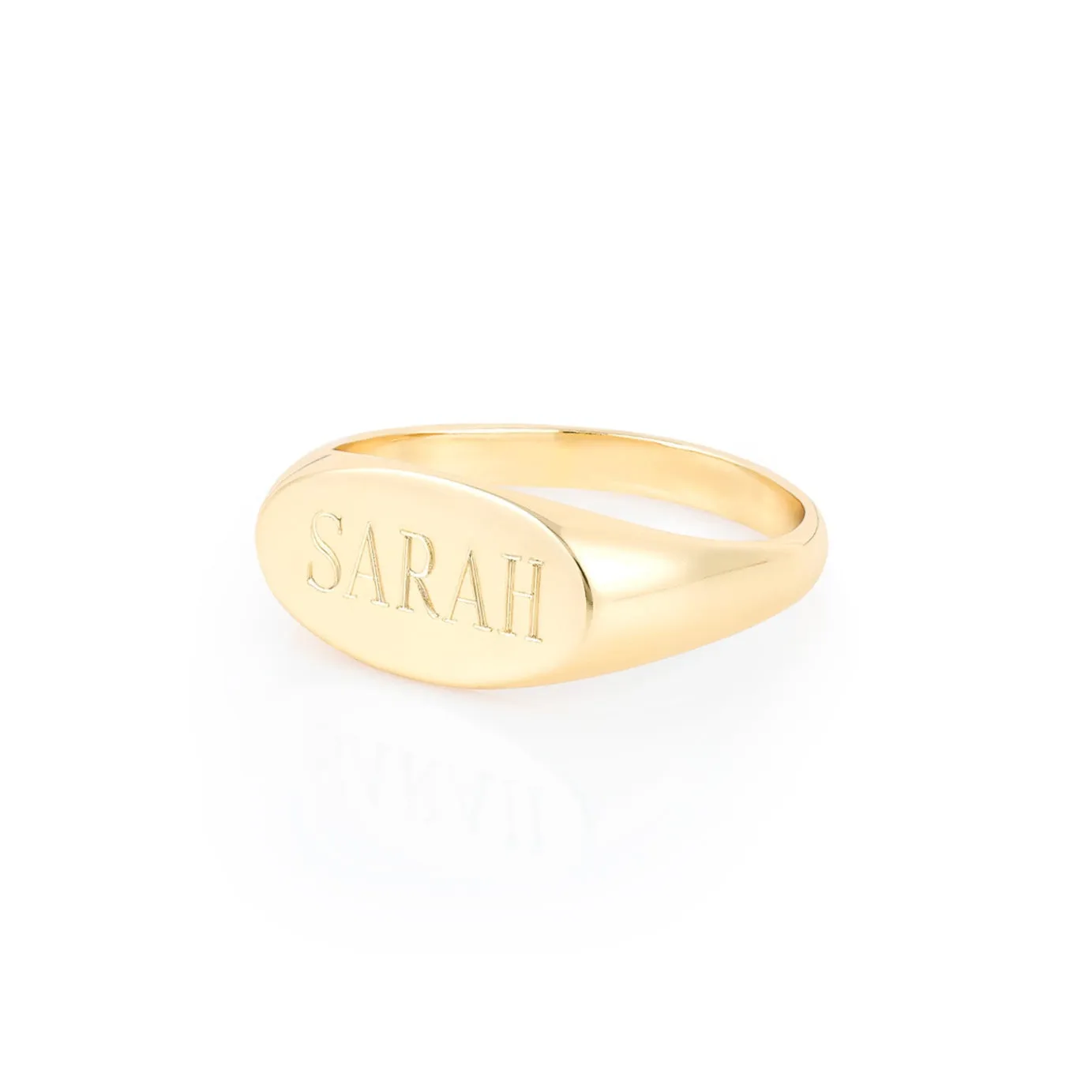 LANA TEXT SIGNET RING sold by SARAH CHLOE