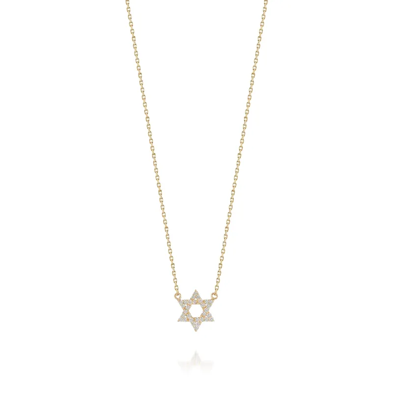 CHARMING DIAMOND STAR OF DAVID NECKLACE made by SARAH CHLOE