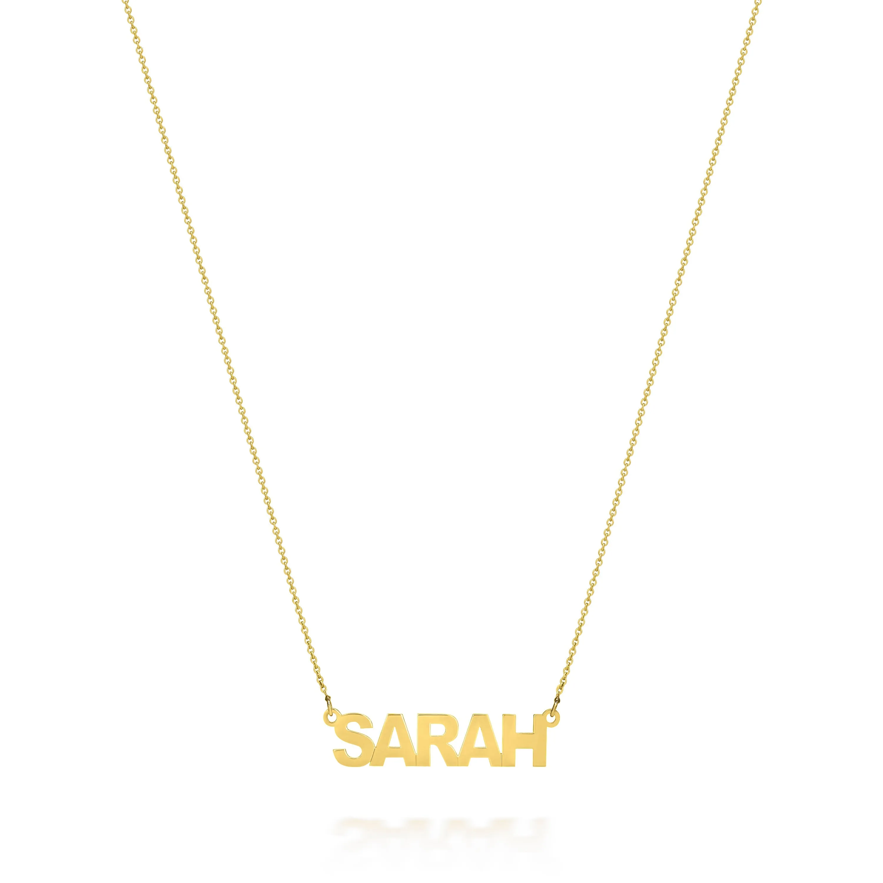 AVA MODERN BLOCK NAME NECKLACE sold by SARAH CHLOE