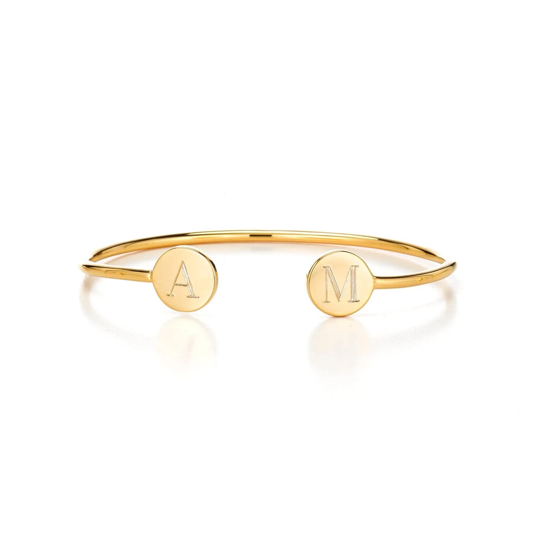 DOUBLE ELLE ROUND BANGLE sold by SARAH CHLOE