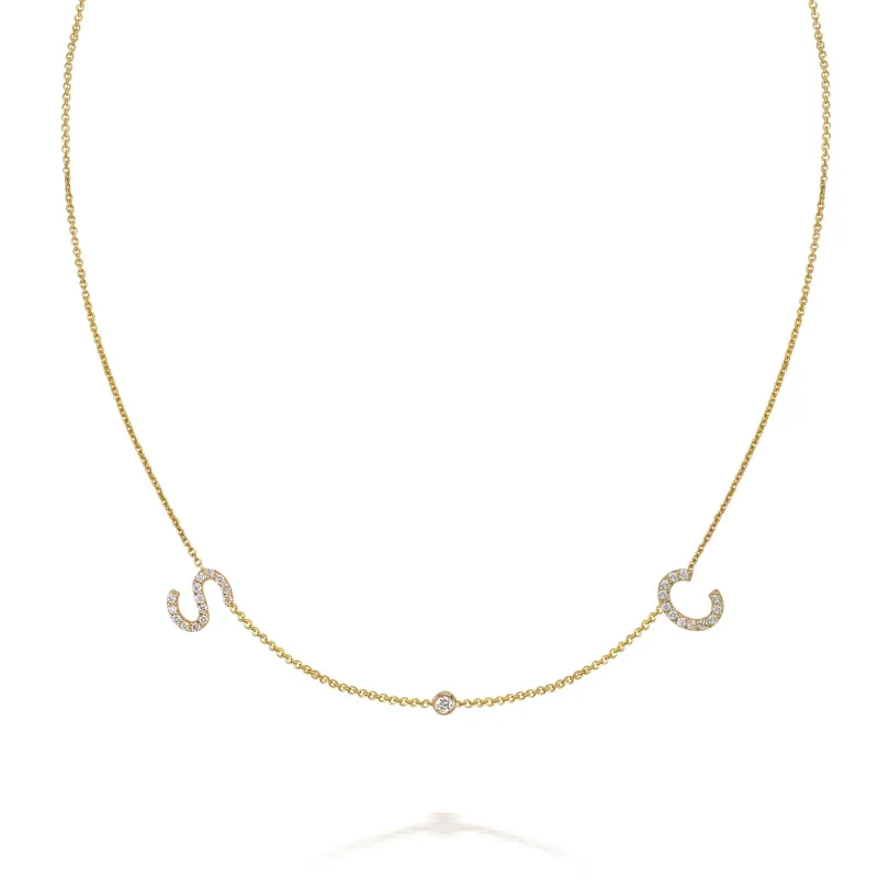 SHAYNA DIAMOND DUO NECKLACE made by SARAH CHLOE