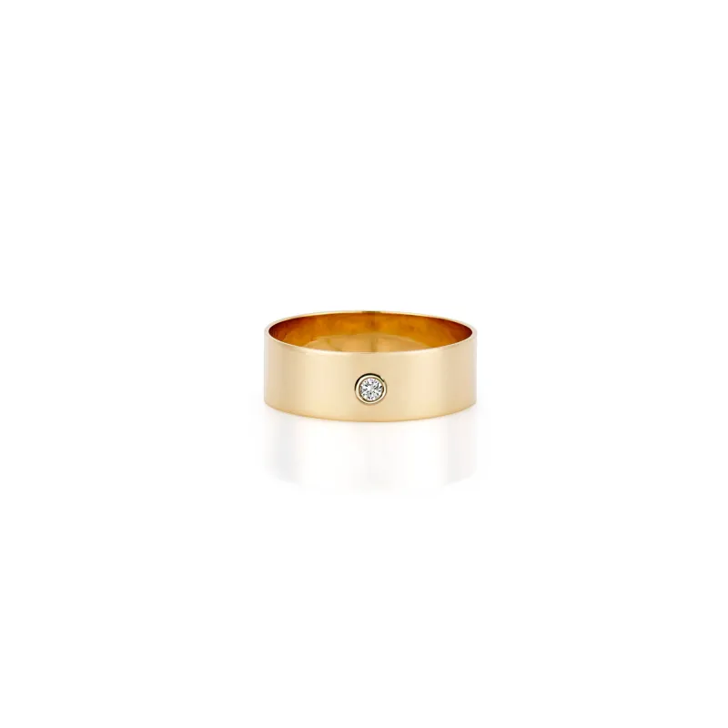 SLDA DIAMOND STACKABLE CIGAR RING BAND made by SARAH CHLOE