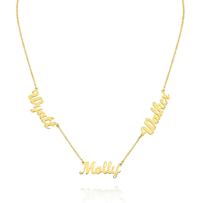 AVA MULTI SCRIPT NAME NECKLACE made by SARAH CHLOE