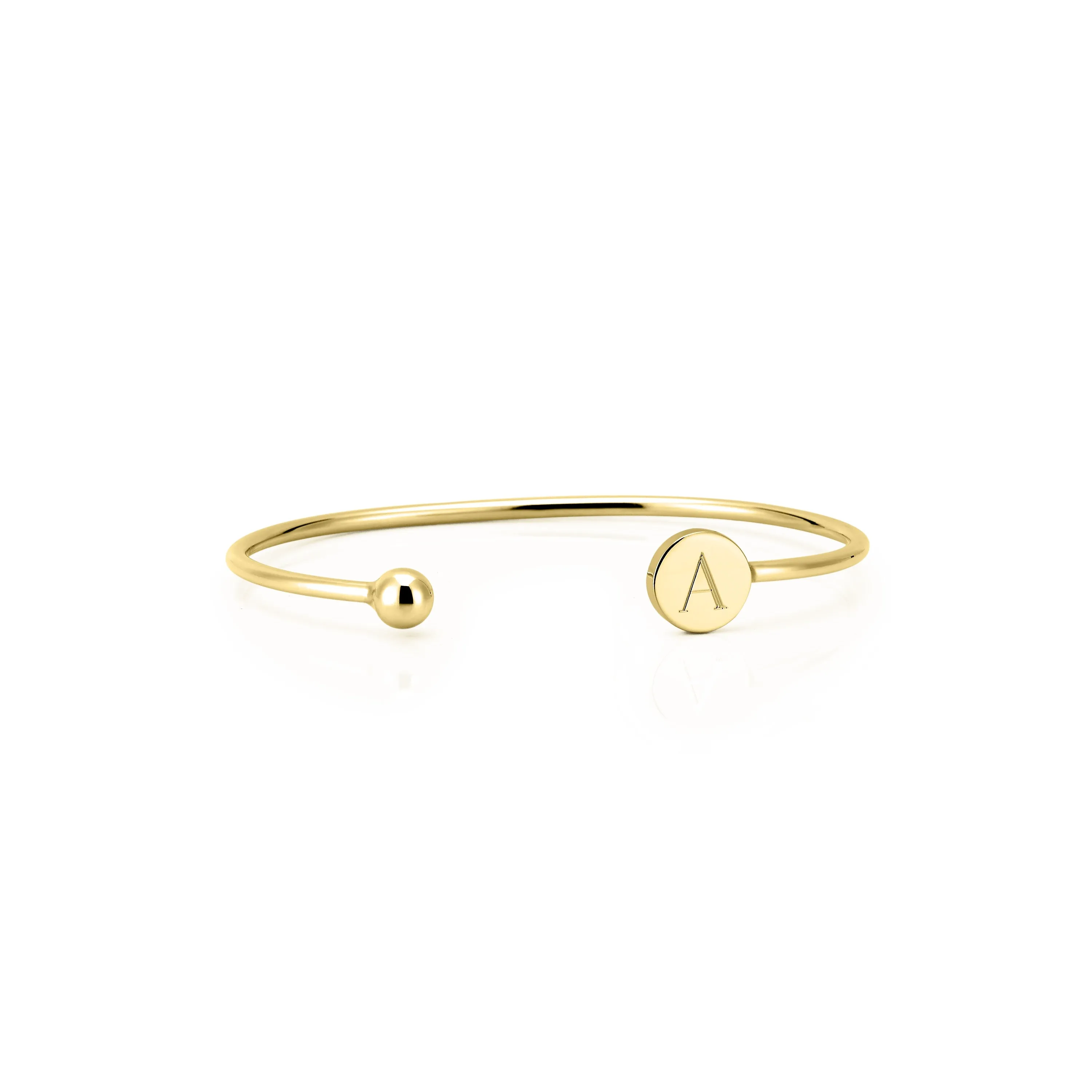ELLE ROUND INITIAL BANGLE sold by SARAH CHLOE