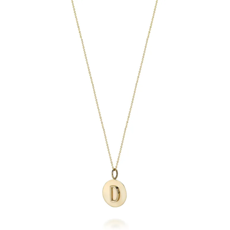 KARI INITIAL MEDALLION NECKLACE made by SARAH CHLOE