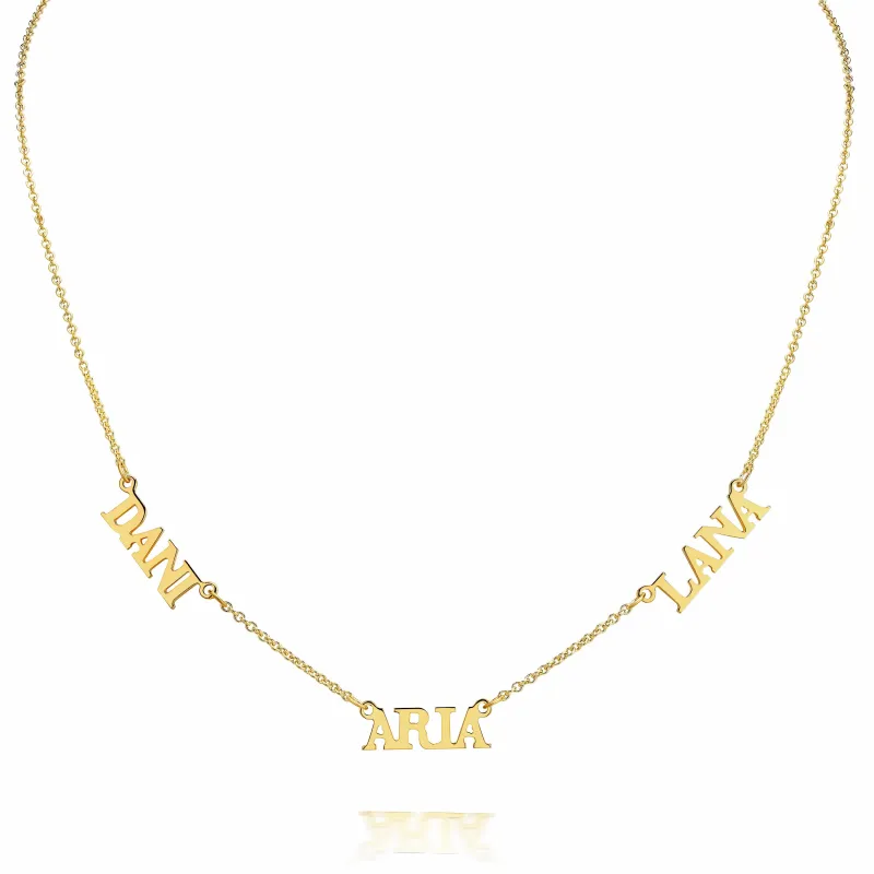 AVA MULTI NAME NECKLACE made by SARAH CHLOE