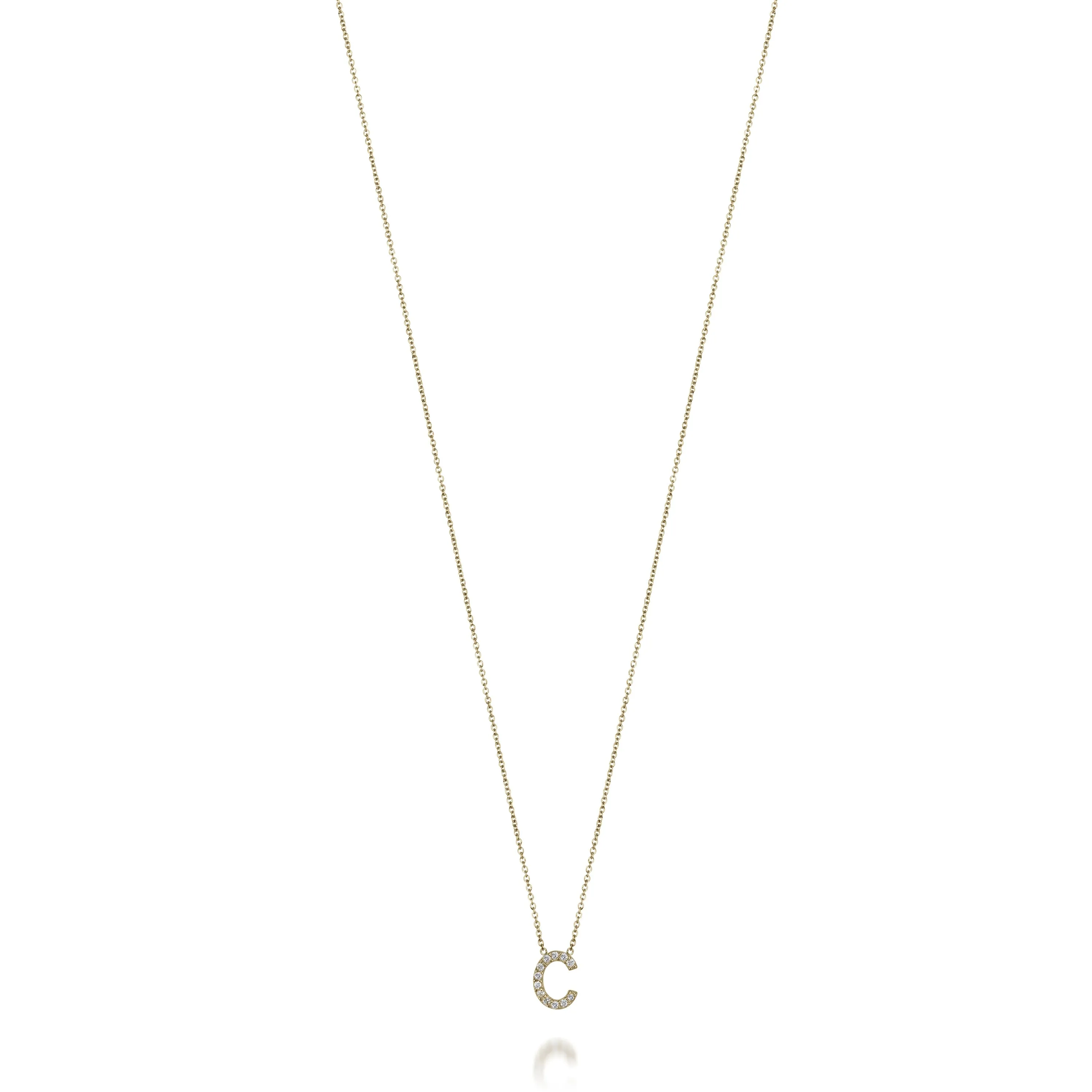 AMELIA DIAMOND INITIAL NECKLACE sold by SARAH CHLOE