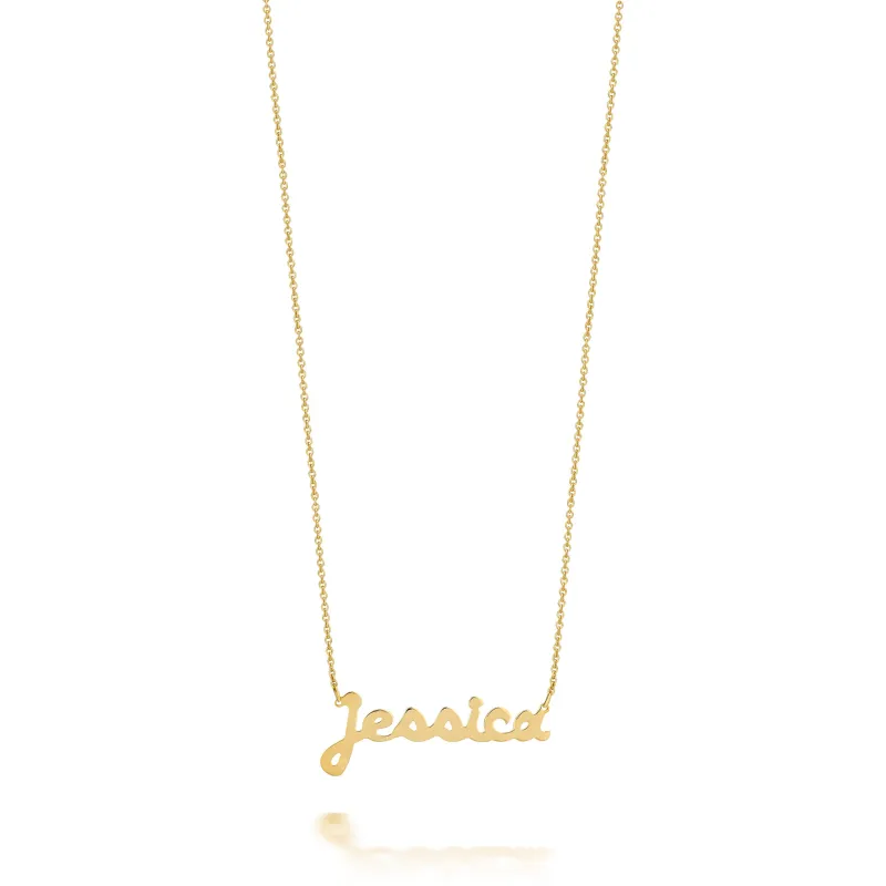 AVA BUBBLE SCRIPT NAME NECKLACE made by SARAH CHLOE