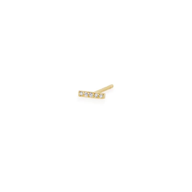 SLDA MINI DIAMOND BAR EARRING SINGLE made by SARAH CHLOE