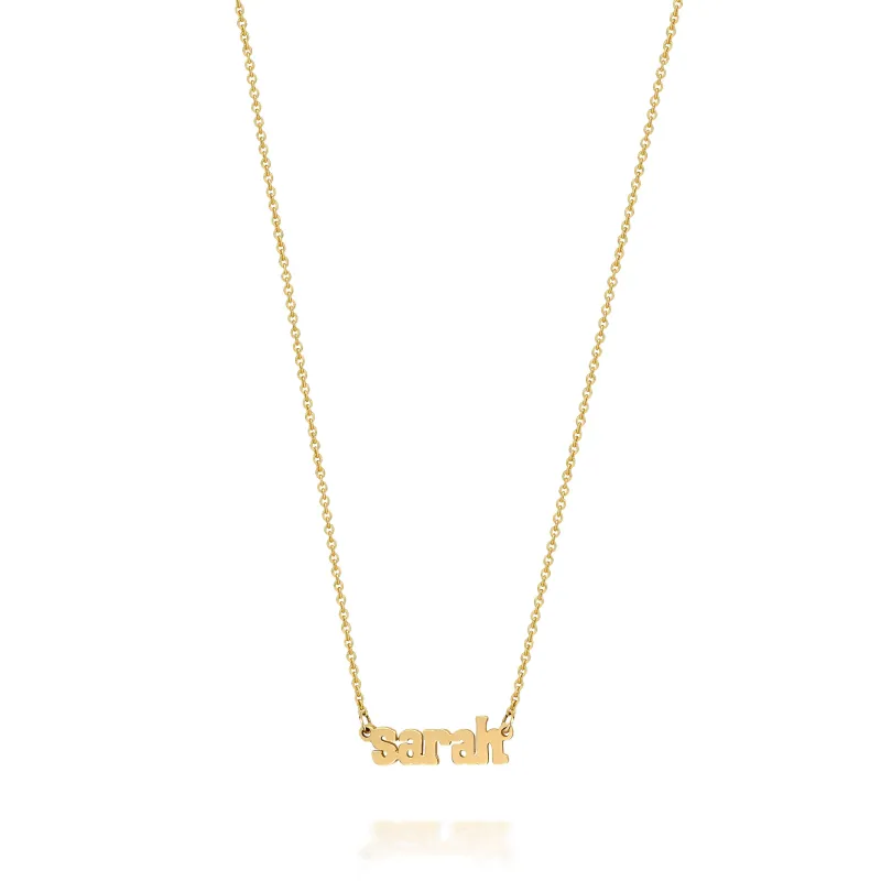 AVA TRADITIONAL BLOCK NAME NECKLACE made by SARAH CHLOE