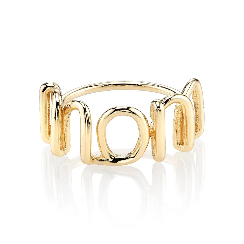 AVA JUMBO WIRE MOM RING made by SARAH CHLOE