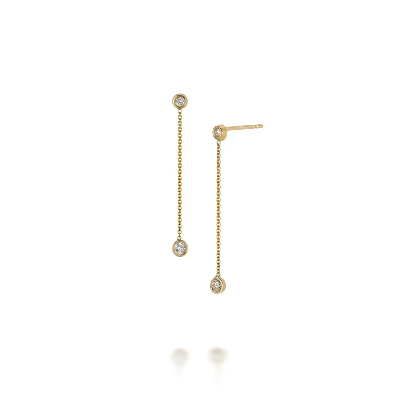 SLDA DIAMOND DROP EARRINGS made by SARAH CHLOE
