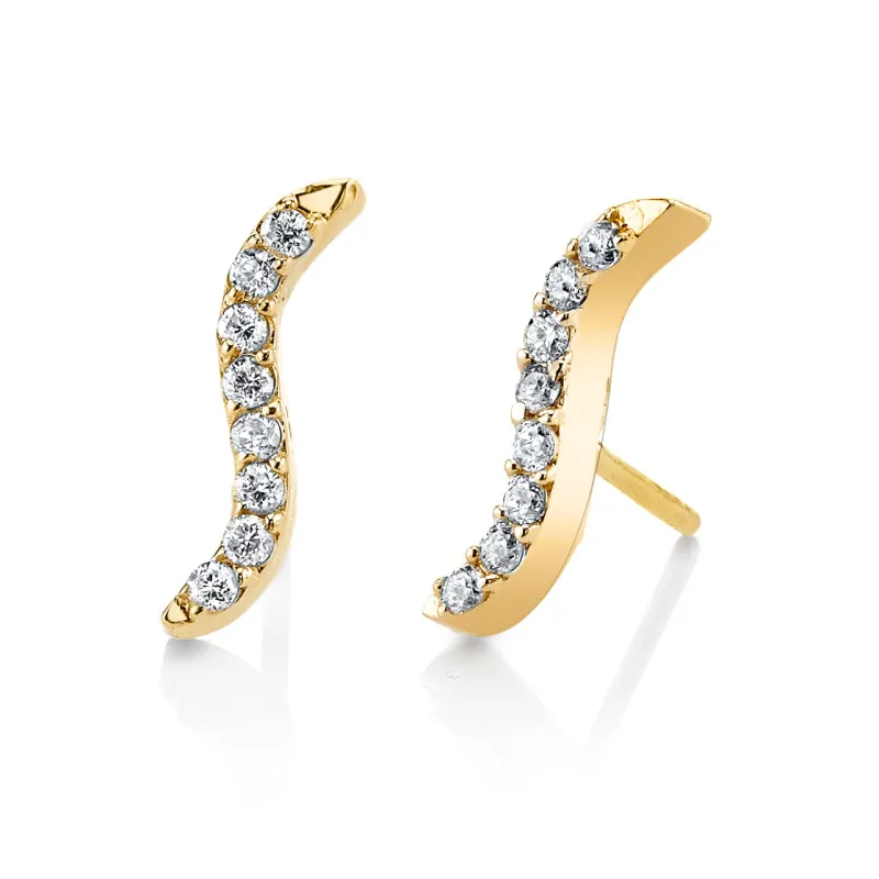 WAVERLY DIAMOND STUD SINGLES made by SARAH CHLOE