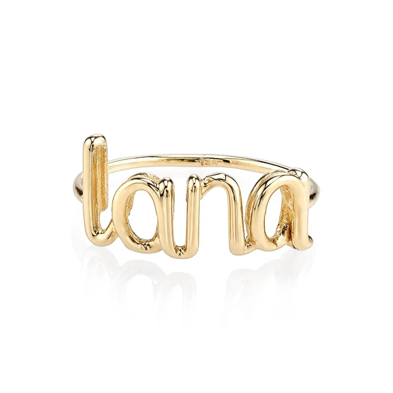 AVA WIRE CUSTOM NAME RING made by SARAH CHLOE