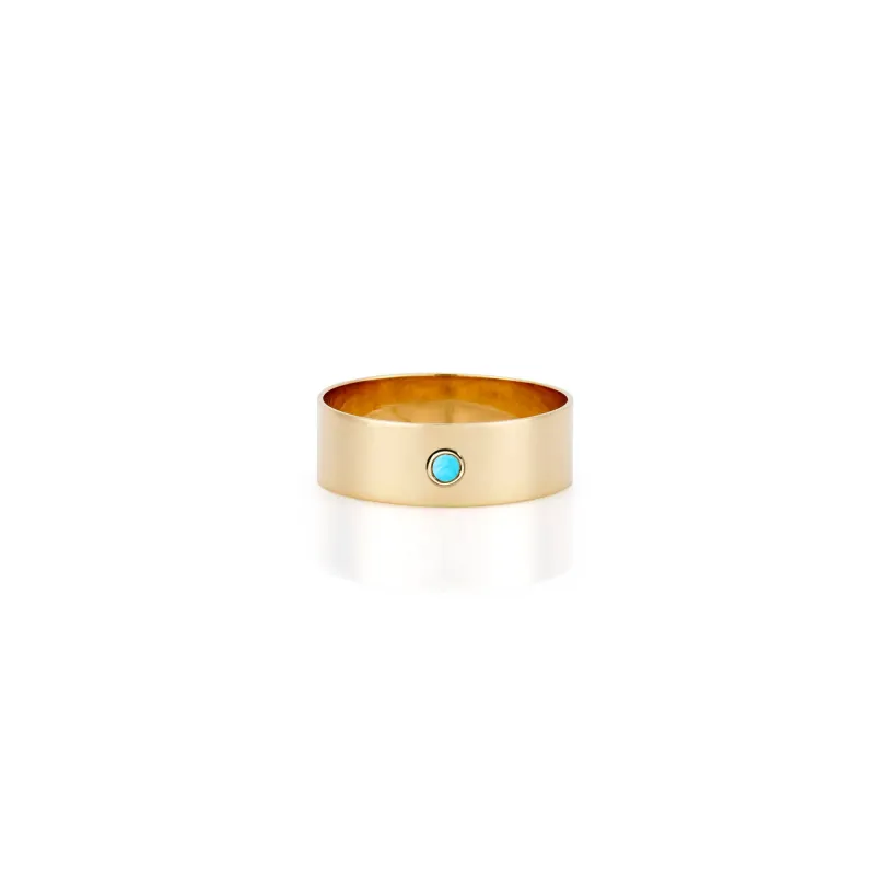 SLDA TURQUOISE STACKABLE CIGAR RING BAND made by SARAH CHLOE