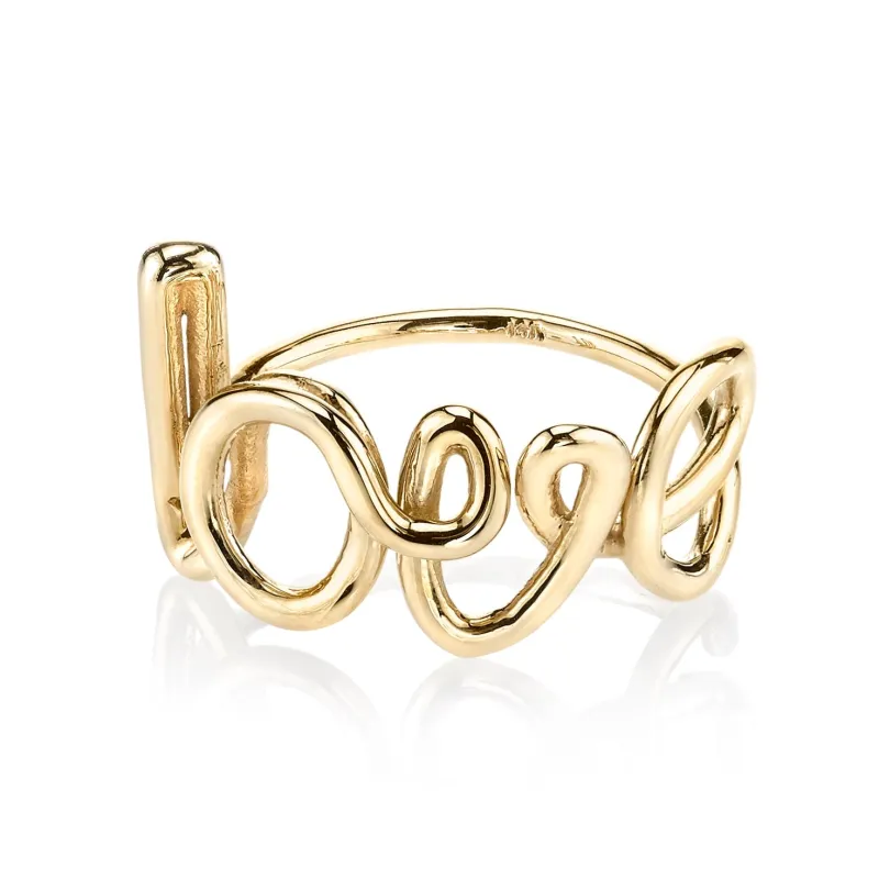 AVA JUMBO WIRE LOVE RING made by SARAH CHLOE