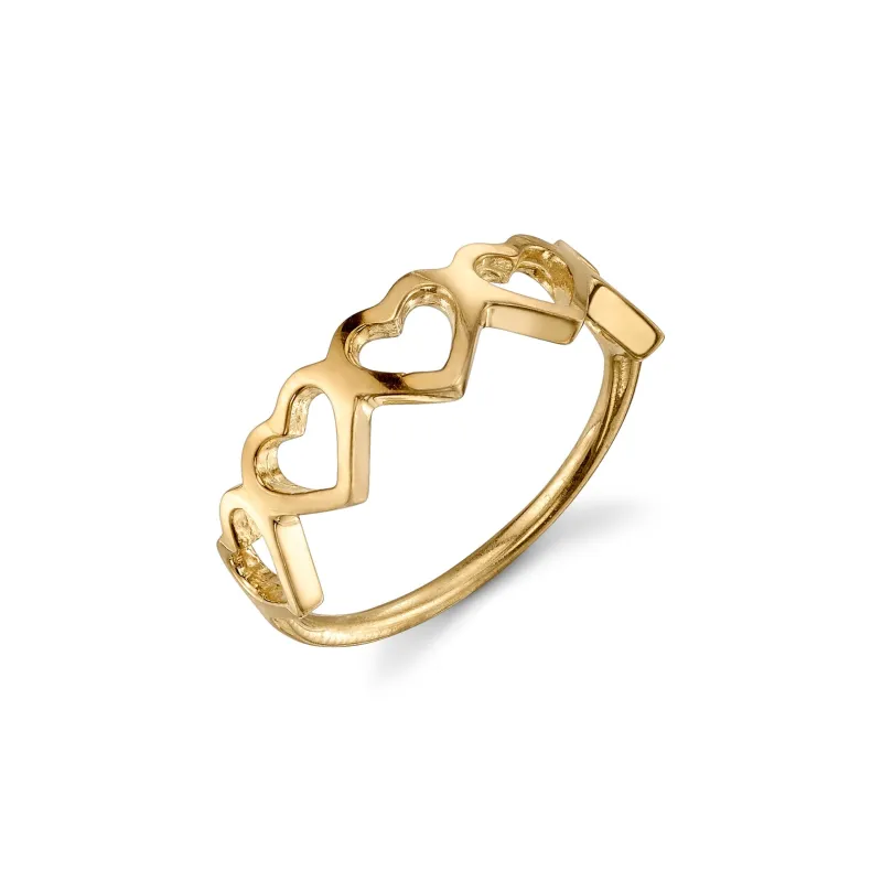 LOVE COUNT® STACKABLE RING - 5 HEARTS made by SARAH CHLOE