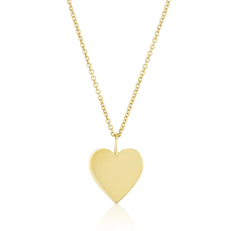CHARMING- LILY SOLID HEART PENDANT made by SARAH CHLOE