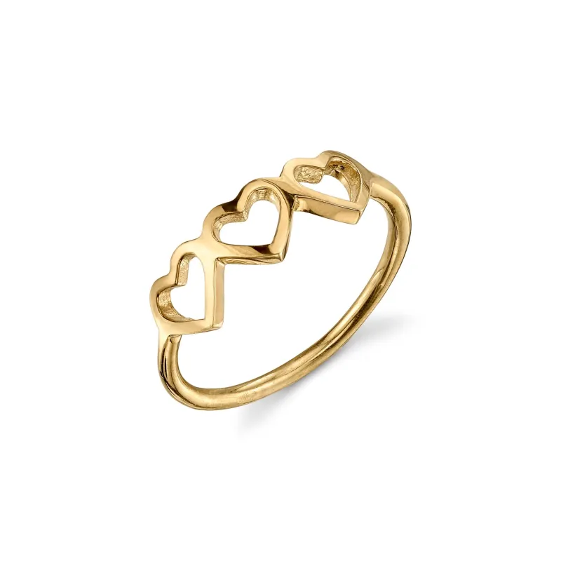 LOVE COUNT® STACKABLE RING - 3 HEARTS made by SARAH CHLOE