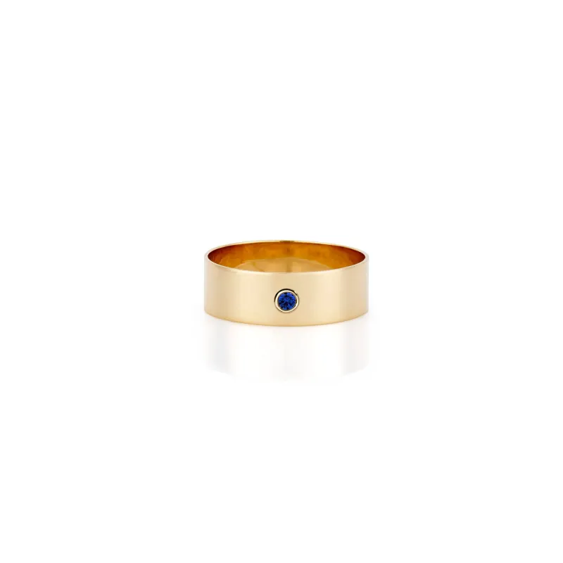 SLDA BIRTHSTONE STACKABLE CIGAR RING BAND made by SARAH CHLOE