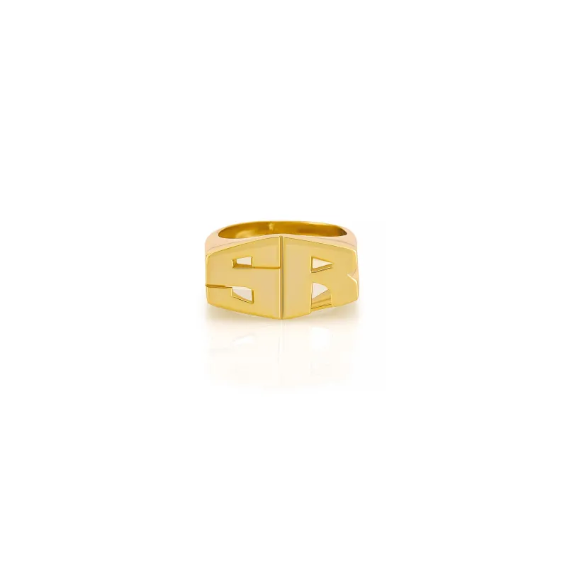 KENT INITIAL SIGNET RING made by SARAH CHLOE
