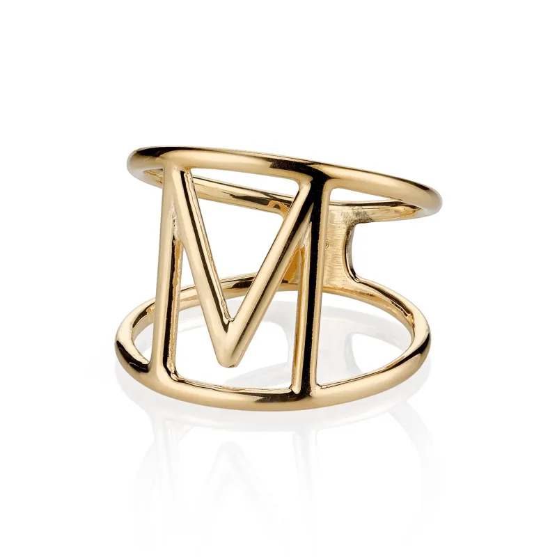 ANDI INITIAL CUT OUT RING made by SARAH CHLOE