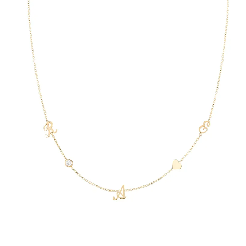DASHA ASYMMETRIC CUSTOM NECKLACE made by SARAH CHLOE