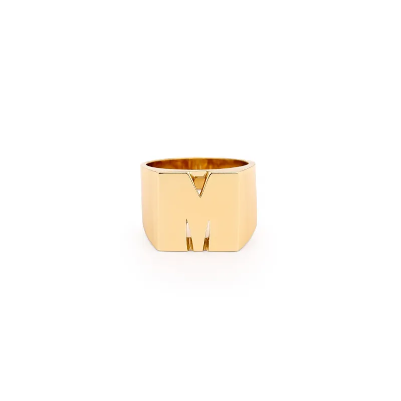 KENTIAN SIGNET RING - SINGLE INITIAL made by SARAH CHLOE
