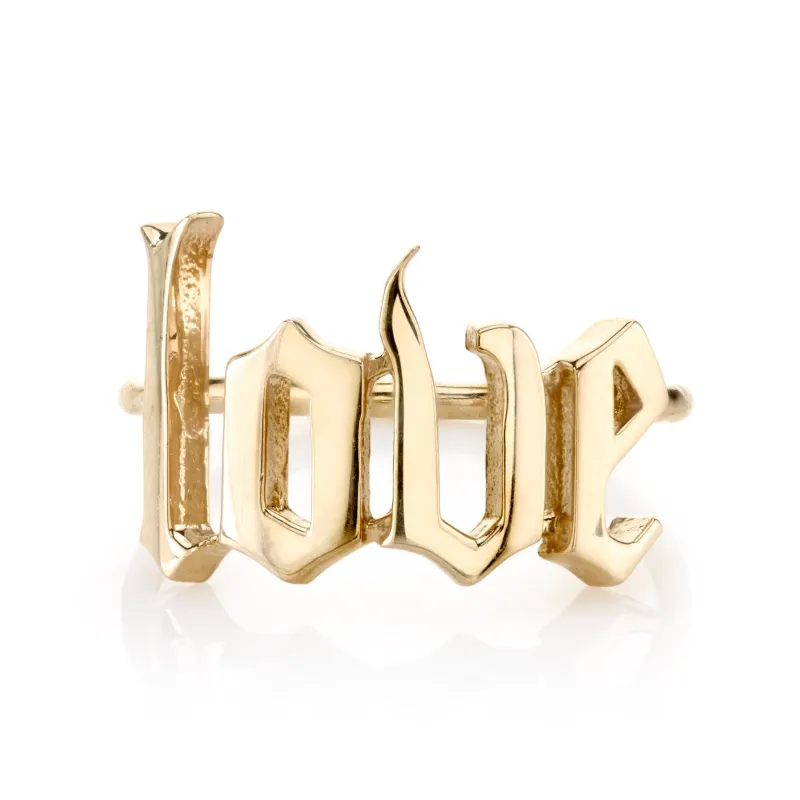 AVA GOTHIC JUMBO LOVE RING made by SARAH CHLOE