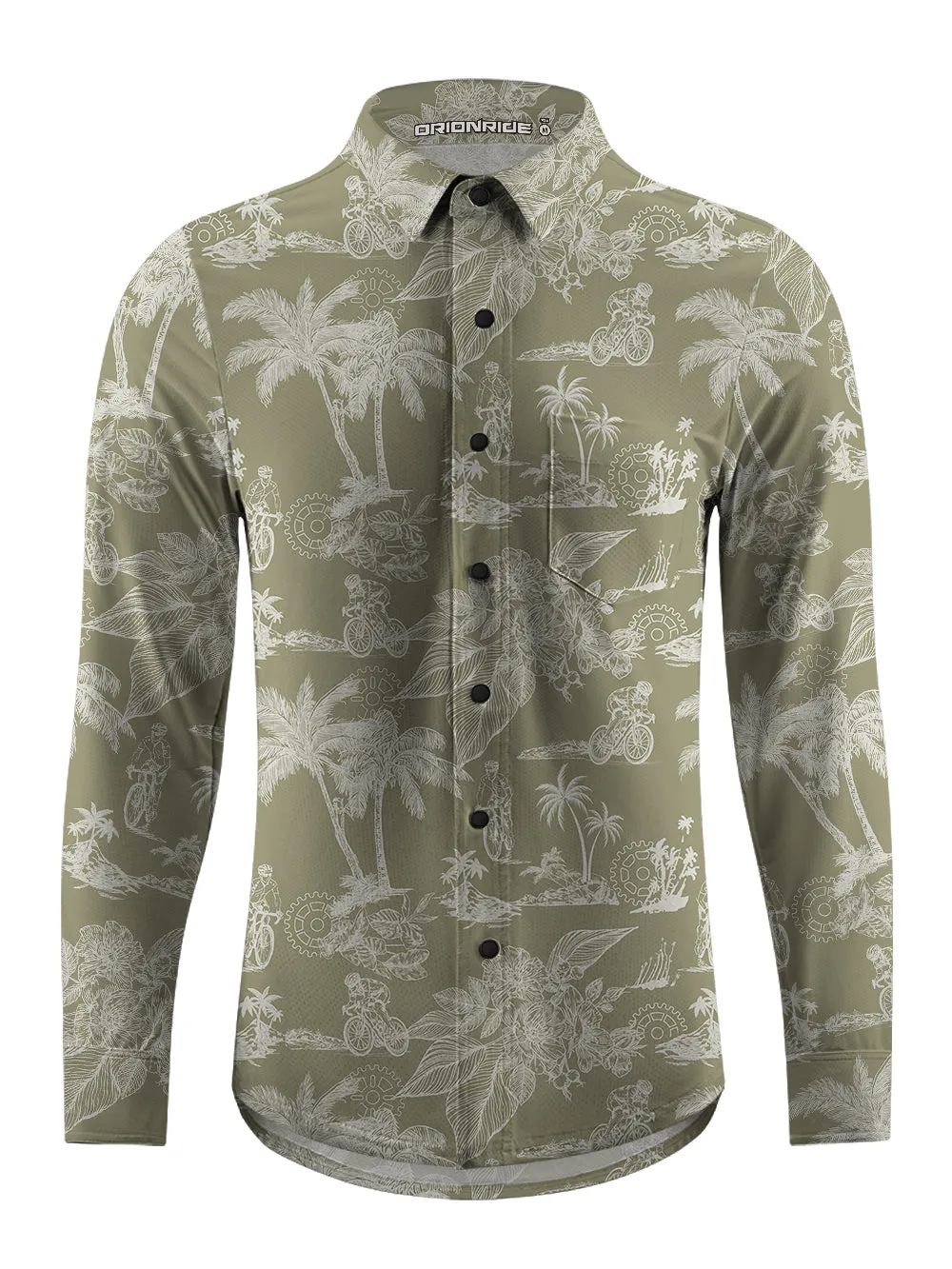 Orionride Passionate Island Men's Stretchy Breathable Long Sleeve Gravel Shirt sold by Orionride product image thumbnail 3