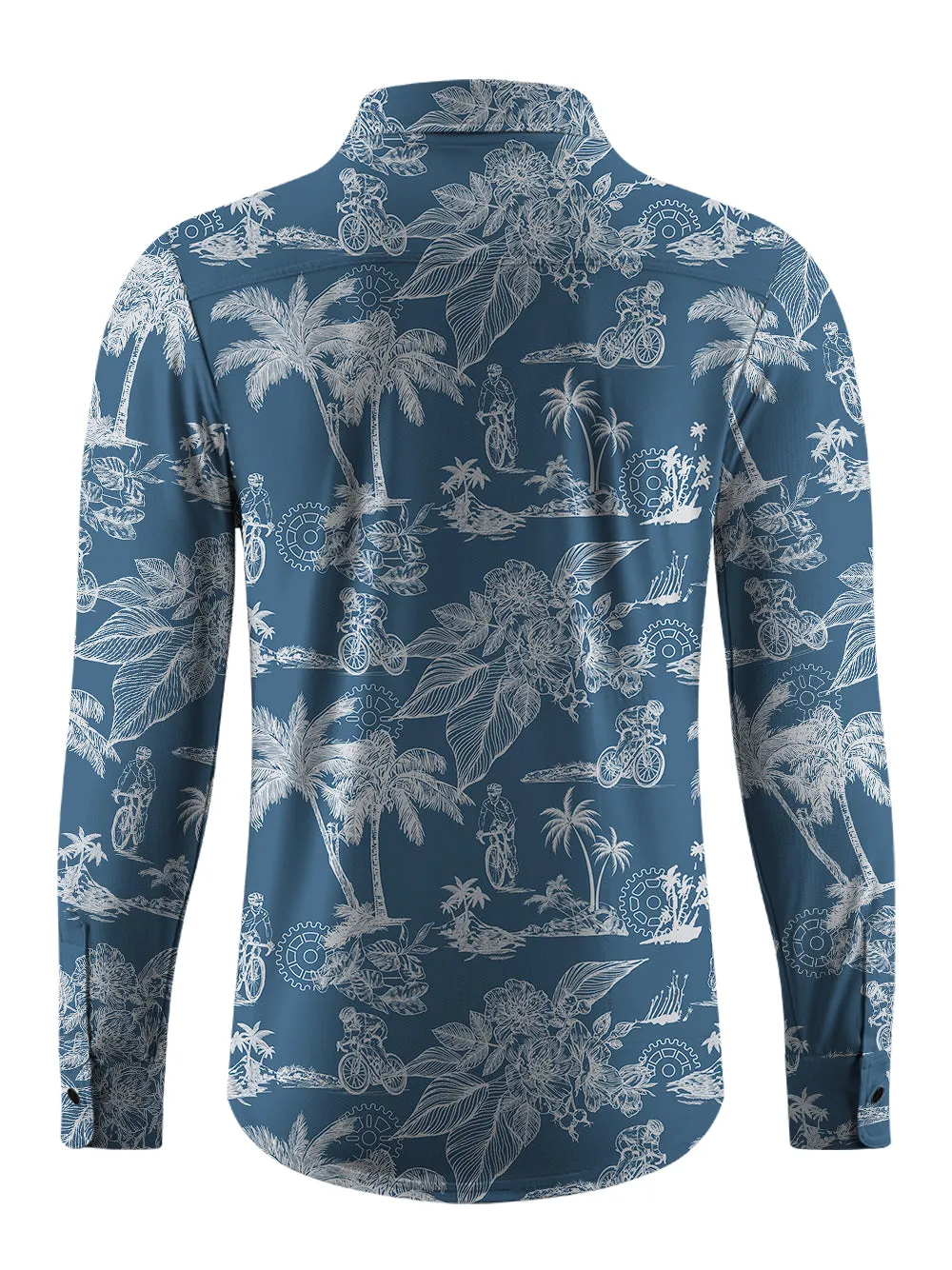 Orionride Passionate Island Men's Stretchy Breathable Long Sleeve Gravel Shirt sold by Orionride product image thumbnail 5