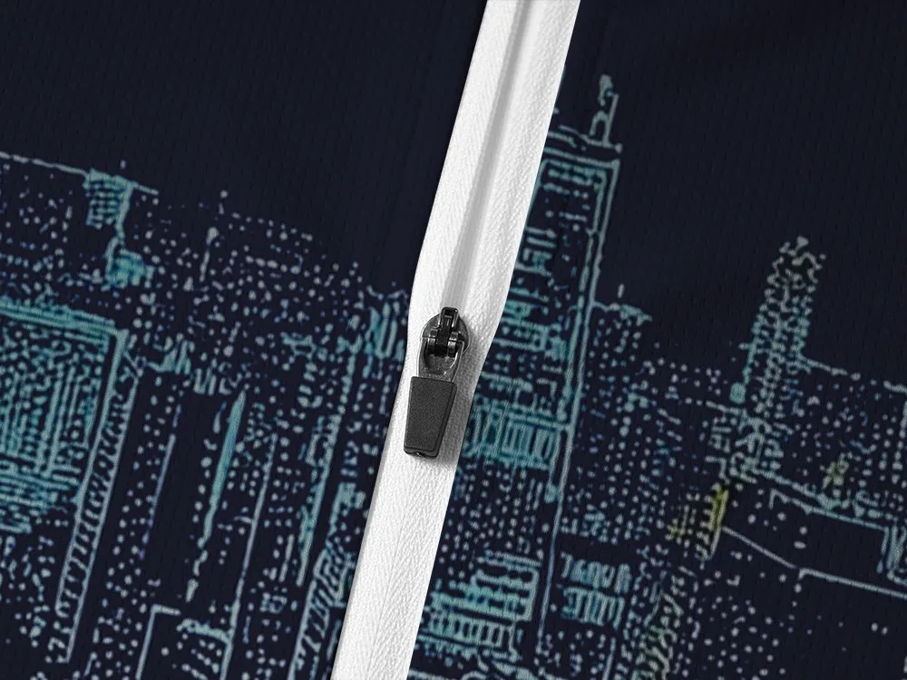Orionride City Night View Long Sleeve Half Zipper Mountain Bike Jersey sold by Orionride product image thumbnail 4