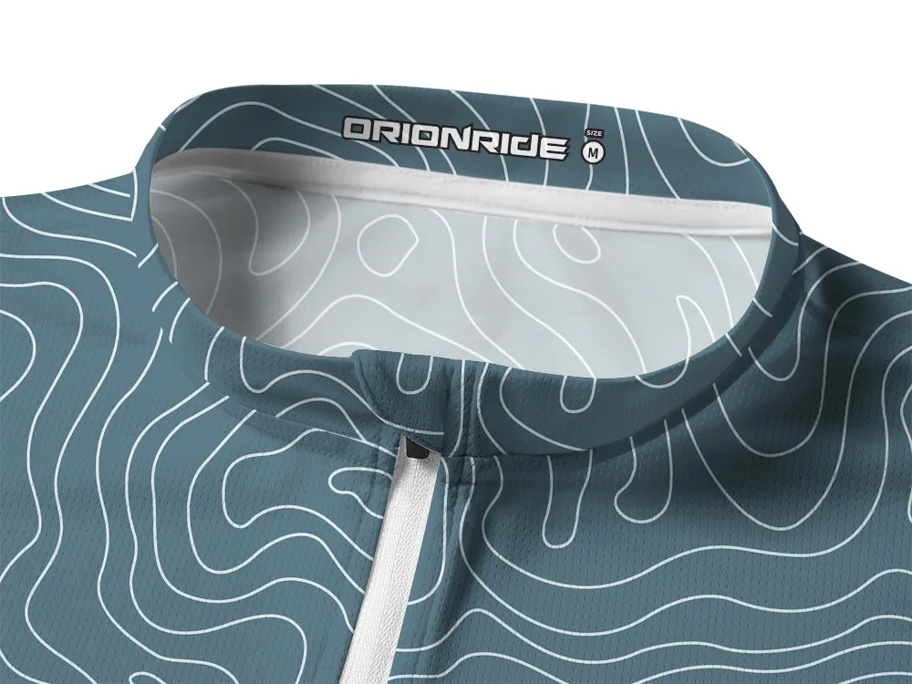 Orionride Challenging Contour Lines Long Sleeve Half Zipper Mountain Bike Jersey sold by Orionride product image thumbnail 3